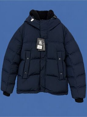 Pajar Men's Navy Puffer Jacket with Hood